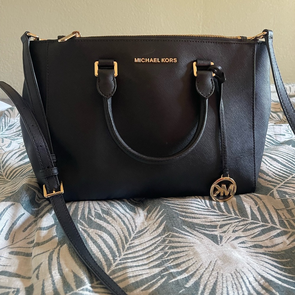 Michael Kors Black Leather Women's Bag